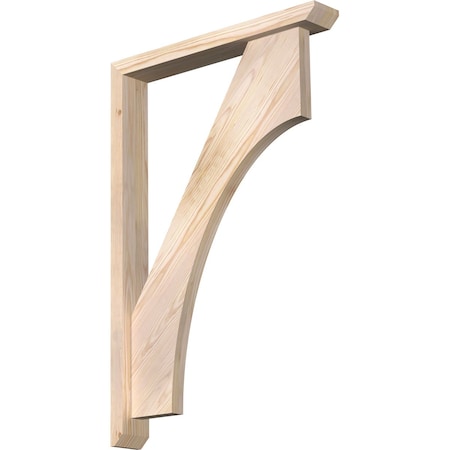 Ekena Millwork Westlake Slat Smooth Bracket w/ Offset Brace, Douglas Fir, 3 1/2"W x 24"D x 36"H BKT0402X24X36WTL06SDF